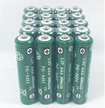 Solar Light AAA Ni-Mh 600 mAh Rechargable Batteries H (Pack of 20)