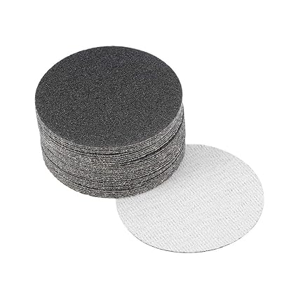 uxcell 3 Inch Wet Dry Sanding Discs 80 Grit Hook and Loop Sandpaper Electrostatic Sand Planting Silicon Carbide 30pcs