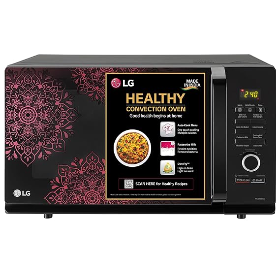 LG 32 L Convection Microwave Oven (MC3286BIUM, Black, Diet Fry, 360° Motorised Rotisserie) - 2023 Model