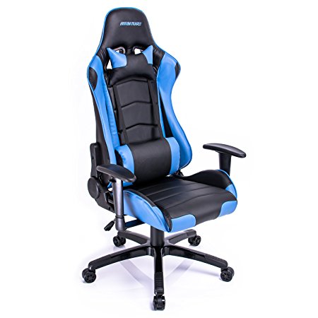 Gaming Chair Ergonomic Racing Style High-back Swivel Chair by Aminiture (Blue)