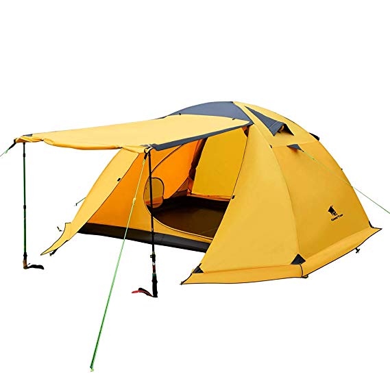 Geertop 4-Person 4-Season Large Family Waterproof Lightweight Backpacking Tent for Camping Hiking Travel Climbing - Easy Set Up