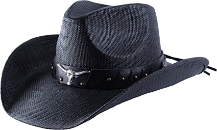 Western Outback Cowboy Hat Men's Women's Style Straw Felt Canvas