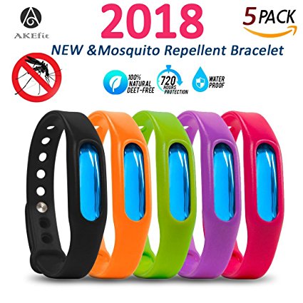 Mosquito Repellent Bracelet For Kids, Adults & Pets - Travel Insect Repellent Design For Maximum Protection Against Bugs, Pests, Waterproof - 5 Pack