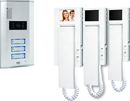 ELRO VD63 3 Apartment Video Door Intercom with 3 Indoor Units
