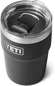 YETI Rambler 16 oz Stackable Tumbler, Vacuum Insulated, Stainless Steel with MagSlider Lid, Black