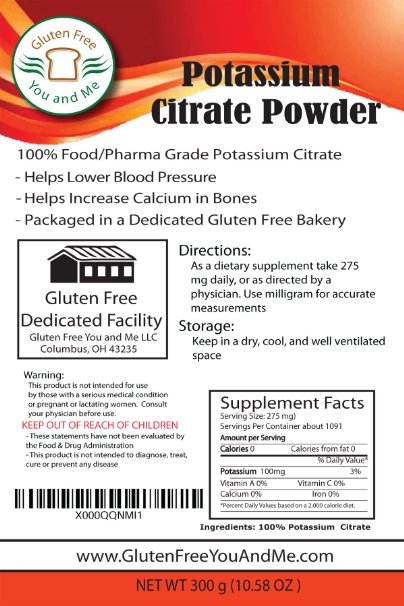 Bulk Potassium Citrate Powder 300grams106oz