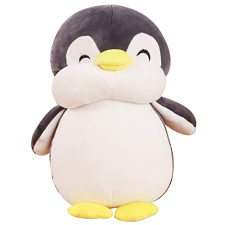 VSFNDB Penguin Plush Toy 12 Inch Gray Large Stuffed Animal Hugging Pillow Cushion Stuff Dolls - Super Soft Cuddly Figures for Child Kids Gift Party Favors - 12"