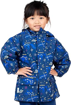 JAN & JUL Waterproof Fleece Lined Rain Jacket, Raincoat for Kids