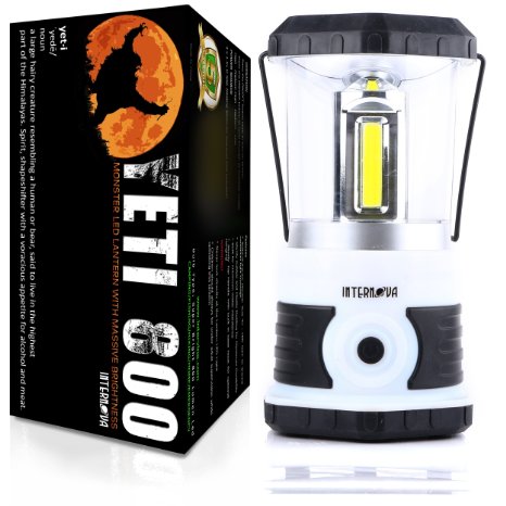 Internova Yeti 800 Monster LED Camping and Emergency Lantern - Massive Brightness with Tri-Strip Light Available - Backpacking - Hiking - Auto - Home - College (Himalayan White)