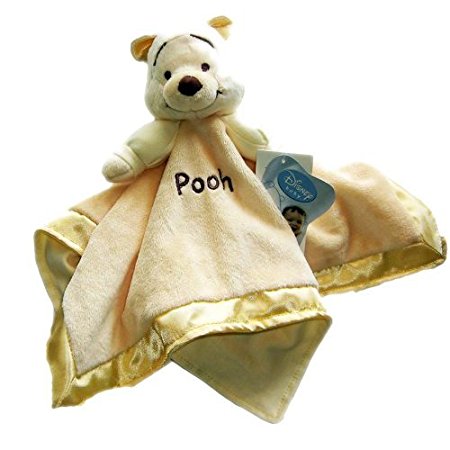 Disney Winnie the Pooh Snuggle Security Baby Infant Blanket with Rattle