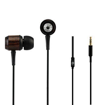 "Megafeis V70 3.5mm Ebony Wooden Stereo Super Bass Audio Headphones Headsets Earphones Earbuds Noise Isolation Precise with Precise Bass Hands-free for iphone4/5/5s/6/6plus ipad ipod Samsung Galaxy Note Amazon Kindle Fire HTC Nano mp3 mp4 and other mobile devices