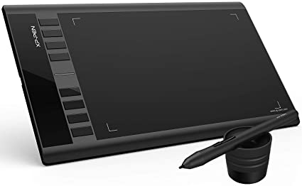 XP-PEN Star03 V2 Drawing Tablet Graphics Drawing Pen Tablet with 8192 Levels Pen Pressure Battery-Free Stylus Passive Pen Signature Board with 8 Hot Keys (Black)