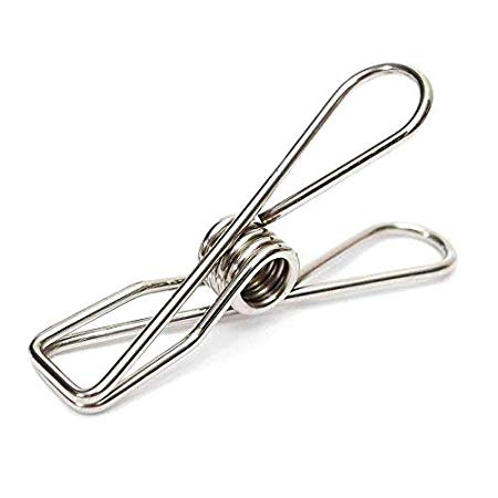 3.5inch Durable Large Stainless Steel Wire Clips for Drying on Clothesline Clothespins Hanging Clips Hooks for Home/Office Use Pack 0f 10