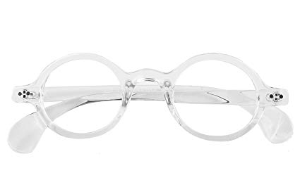Beison Small Round Eyeglasses Plain Glasses Frame Clear Lens 42mm