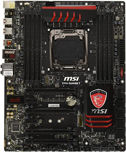 MSI Extreme Gaming Intel X99 LGA 2011 DDR4 USB 3.1 ATX Motherboard (X99A Gaming 7)