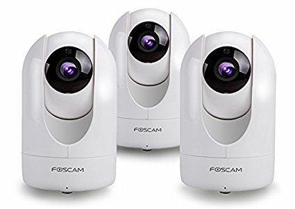 Foscam R2 3-Pack Wireless Security Camera, White (More Pack Sizes Available)