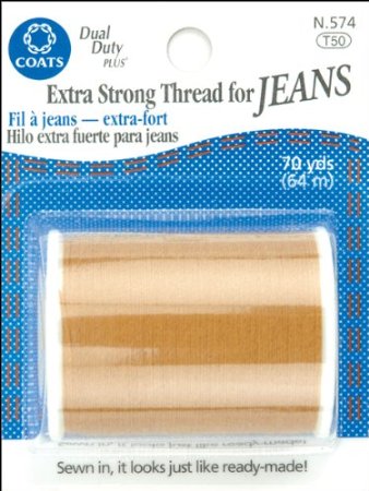 COATS & CLARK Extra Strong Thread For Jeans, 70-Yard, Golden