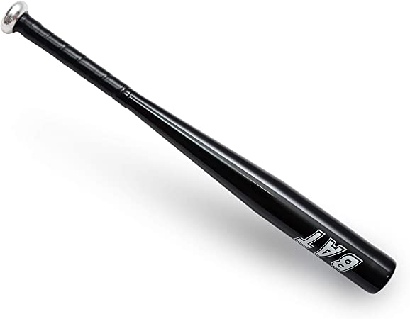 AKOZLIN Baseball Bat Kids/Adults 20/25/28/30/32/34 inch Aluminum Alloy Lightweight Comfort Gri Used for Soft Baseball and Self Defense,Black
