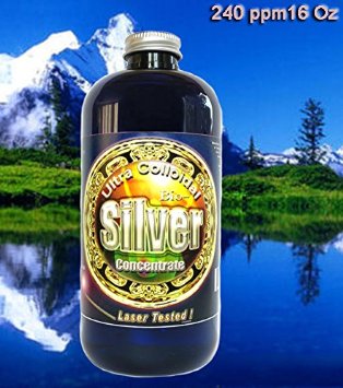 Silver Mountain Minerals Silver 16 oz 240 ppm Medical Purity Silver most Bioavailable colloidally suspended nano particulates