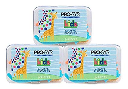 PRO-SYS Kids Dental Floss Picks - 72 Count (Pack of 3) BPA Free