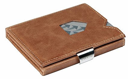 Exentri Trifold Leather Wallet with Locking Device: Stylish, Sophisticated, Compact