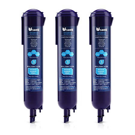 Refrigerator Water Filter replacement for Whirlpool 4396841 4396710 EDR3RX1 Filter 3 WF2CB and Kenmore 9030 by Perfilter(Blue, 3packs)