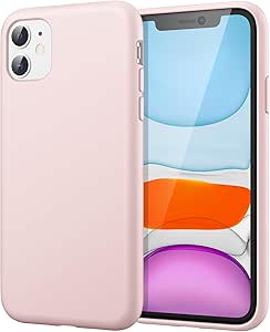 JETech Silicone Case for iPhone 11 (2019) 6.1-Inch, Silky-soft touch Full-Body Protective Case, Shockproof cover with Microfiber Lining (Pink)