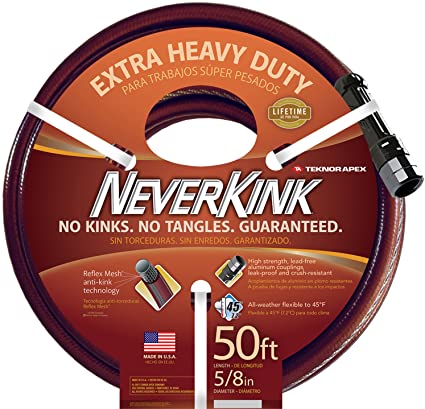 Apex NeverKink 8642-50 Series 3000 Extra Heavy Duty Garden Hose, 5/8-Inch by 50-Feet