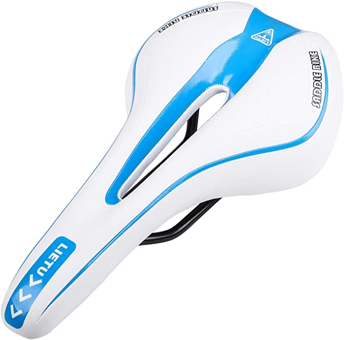 West Biking 0.79lb Mountain Bike Saddle Silica Gel MTB Road Bicycle Seat Black Blue Yellow White Red 27x14.5cm