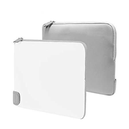 Unik Case White Neoprene Zipper Laptop Sleeve Bag Case Cover for All 13" 13-Inch Laptop Notebook / Macbook Pro / Macbook Unibody / Macbook Air / Ultrabook / Chromebook