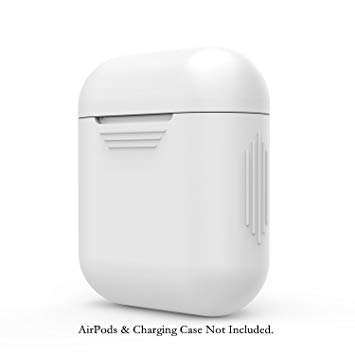 AirPods Case Protective Silicone Cover and Skin for AirPods Charging Case (White)