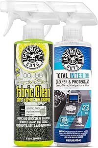 Chemical Guys Foaming Citrus Fabric Clean Carpet & Upholstery Cleaner, Ready To Use, Sprayable 16 fl oz, Citrus Scent   Total Interior Cleaner and Protectant, 16 fl oz