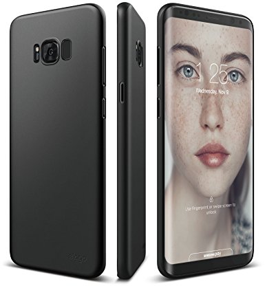 elago Galaxy S8 Plus Case [Origin][Black] - [Device Fitting Tested][Minimalistic][Scratch Protection Only][True Fit] - for Galaxy S8 Plus