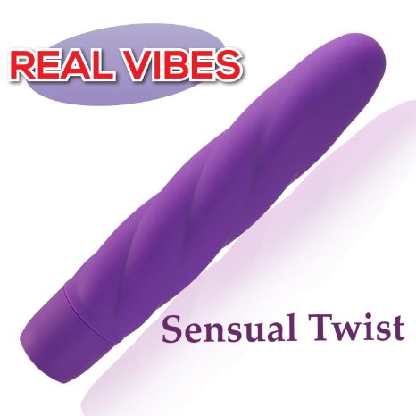 Sensual Twist Silicone Vibrator from Real Vibes - 10-speed G-Spot Stimulator - Personal Massager for Women - Waterproof Discreet and Smooth - Hypoallergenic - Adult Toys - Sex Enhancement