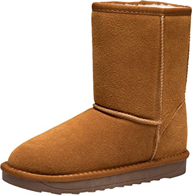 Jeossy Women's 9688 Leather | Winter Snow Boots Warm | Knee High Mid Calf Plush Fuzzy | Tall Shoes