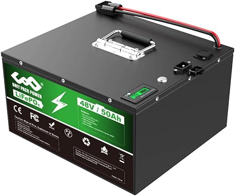Unit Pack Power 48V 50AH Lithium LiFePO4 Battery for Golf Cart Marine RVs Solar Off-Grid 50A BMS