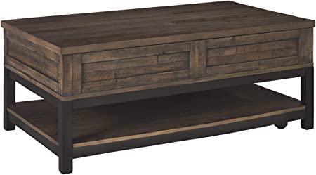 Signature Design by Ashley Johurst Rect Lift Top Cocktail Table Grayish Brown