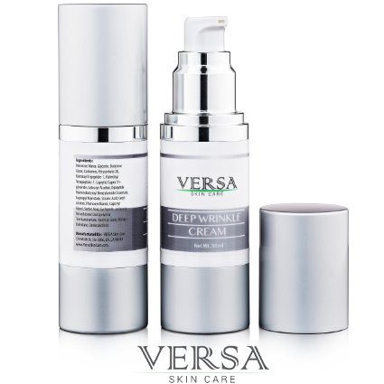 VERSA - Deep Wrinkle Cream - get rid of wrinkles - Advanced dermatology - what is the best wrinkle cream = Palmitoyl Tetrapeptide-1, Dipeptide Diaminobutyroyl Benzylamide Diacetate, 30ml