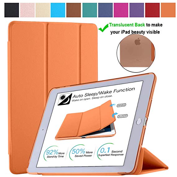 DuraSafe Cases for iPad PRO 10.5 Inch 2017 / Air 3 (3rd Gen) 10.5 Inch 2019 [ A1701 A1709 A2152 A2123 A2153 A2154 ] Smart Cover – Orange (UltraSlim)