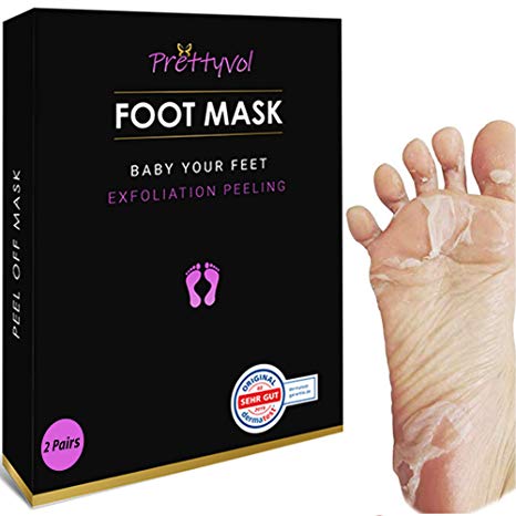 Foot peel mask, 2 Pairs baby foot peel, make your feet baby Soft, exfoliating foot mask, repair rough heels, get silky soft feet, tested in germany (rose)