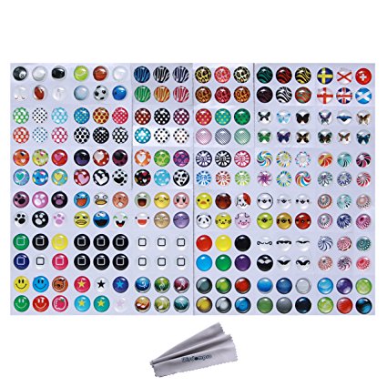 Wisdompro Home Button Sticker for Apple iPhone, iPod, iPad, Pattern 2 (216 Pieces)