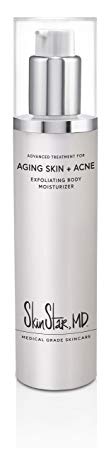 Exfoliating Body Moisturizer, Medical Grade KP & Eczema Cream, and Anti Aging Lotion for Dry or Bumpy Skin, Body Acne, Folliculitis and Ingrown Hairs, Made in the USA, 7 Ounces by SkinStar, MD