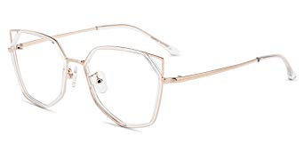 Firmoo Premium Women Chic Cateye Eyeglasses Frame Blue Light Blocking Anti-Glare Glasses