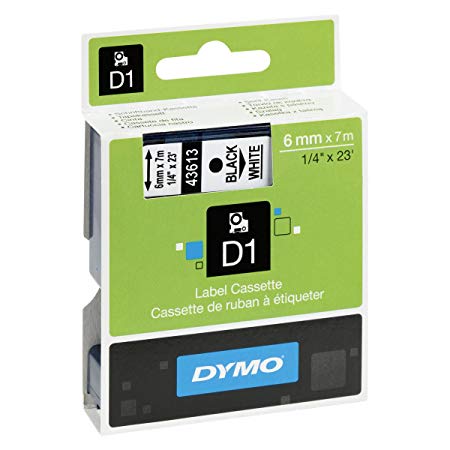 Dymo D1 Standard Self-Adhesive Labels for Label Manager Printers - Black Print on White