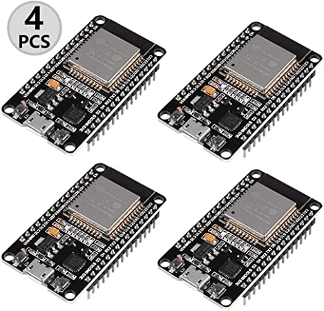 DORHEA 4PCS ESP32 Development Board ESP-32S Microcontroller Processor Integrated Chip CP2102 WiFi NodeMCU-32S ESP-WROOM-32 Compatible with Arduino IDE