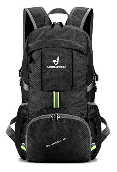 NEEKFOX Lightweight Packable Travel Hiking Backpack Daypack - 35L Foldable Camping Backpack Ultralight Sport Outdoor Backpack