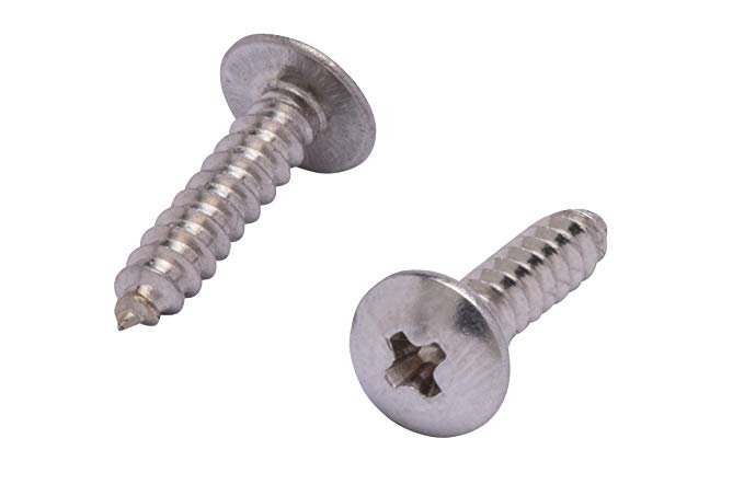 #4 X 1/2" Stainless Truss Head Phillips Wood Screw (100pc) 18-8 (304) Stainless Steel Screws by Bolt Dropper