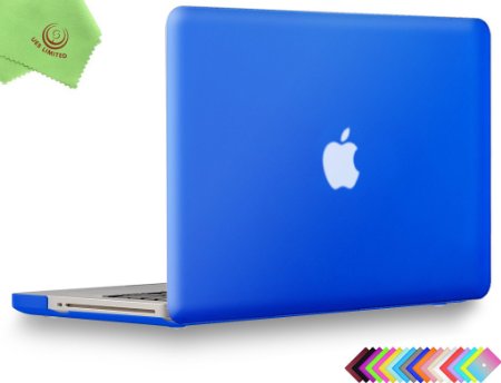 UESWILL Smooth Soft-Touch Matte Frosted Hard Shell Case Cover for MacBook Pro 15" (Non-Retina)  Microfibre Cleaning Cloth, Royal Blue
