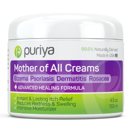 Puriya Cream For Eczema Psoriasis Rosacea Dermatitis Shingles and Rashes Powerful 13-in-1 Natural Formula Provides Instant and Lasting Relief For Severely Dry Cracked Itchy or Irritated Skin