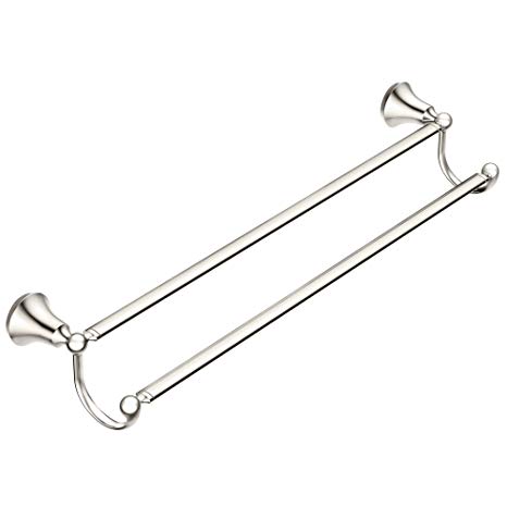 Moen YB5222NL Wynford Double Towel Bar, 24", Polished Nickel